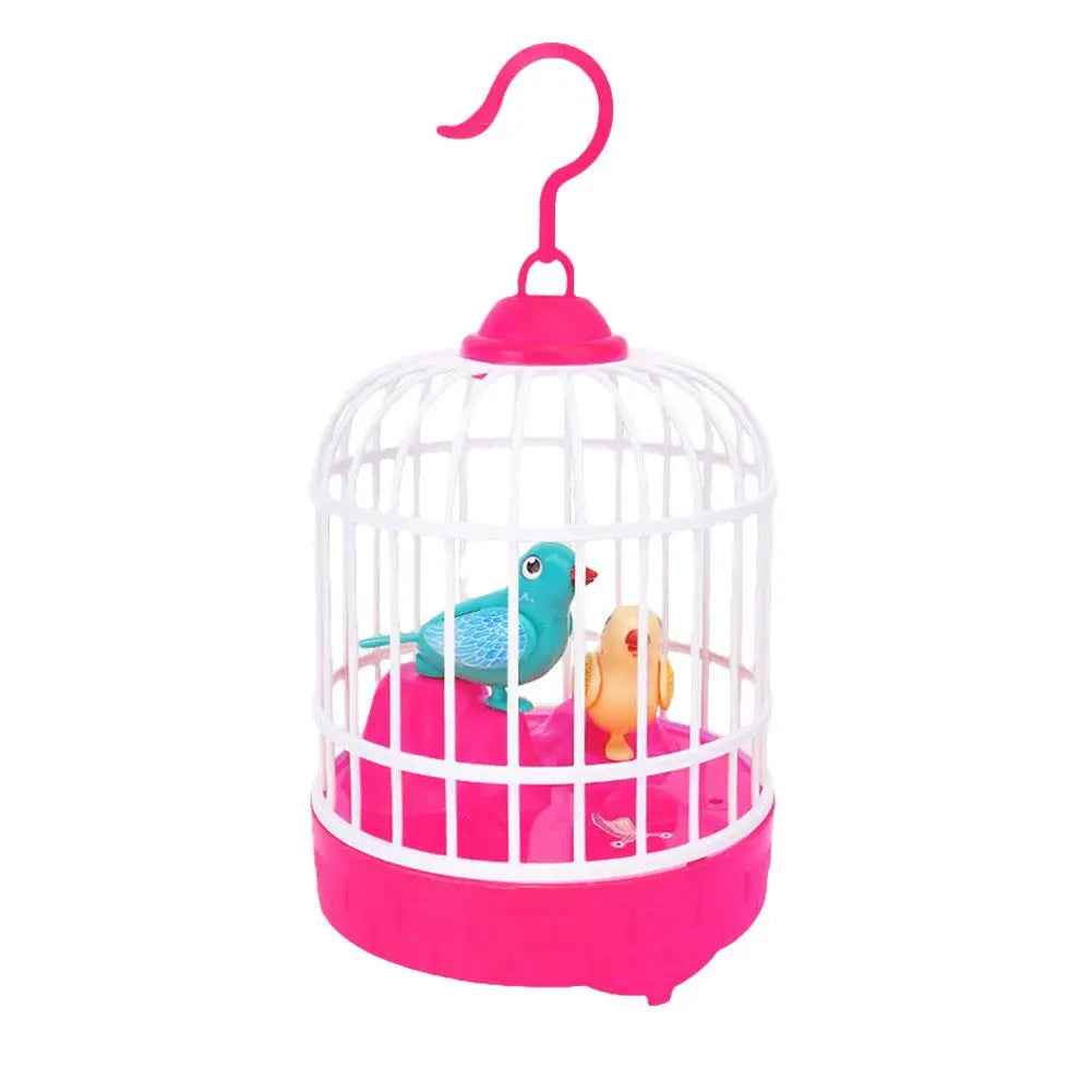 Khilona-garden® HWD Voice-Activated Induction Birdcage with chirping bird toy