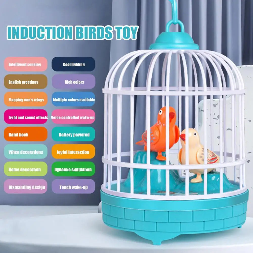Khilona-garden®  HWD Voice-Activated Induction Birdcage with chirping  bird toy