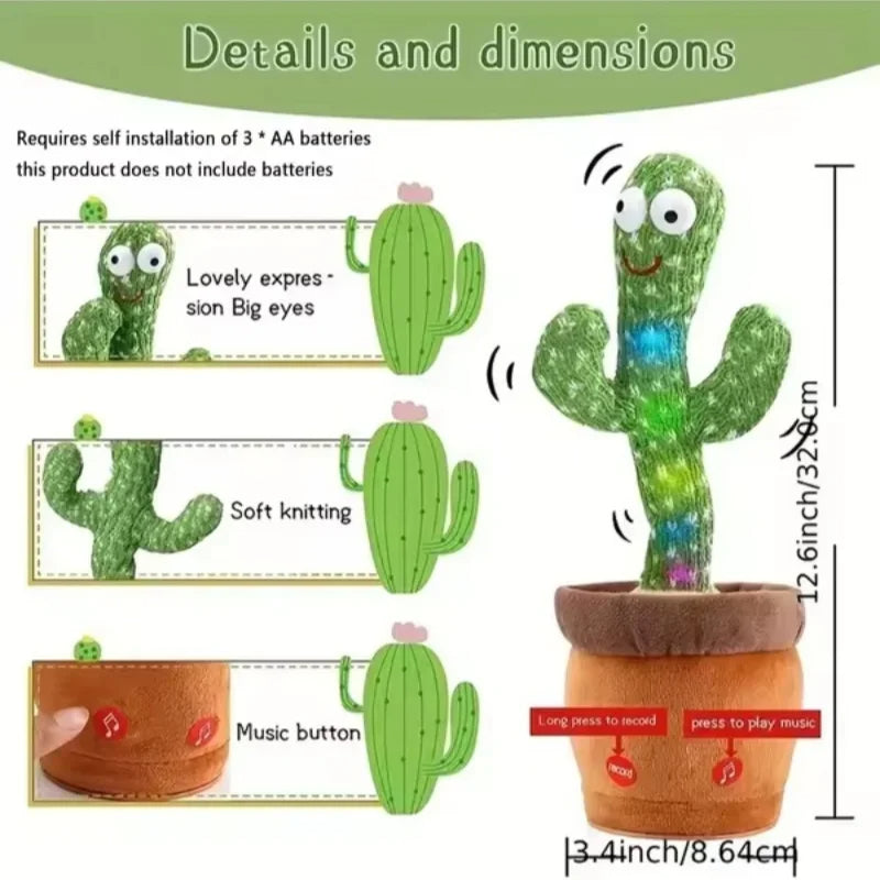 khilona-garden® Dancing Talking Cactus Toy