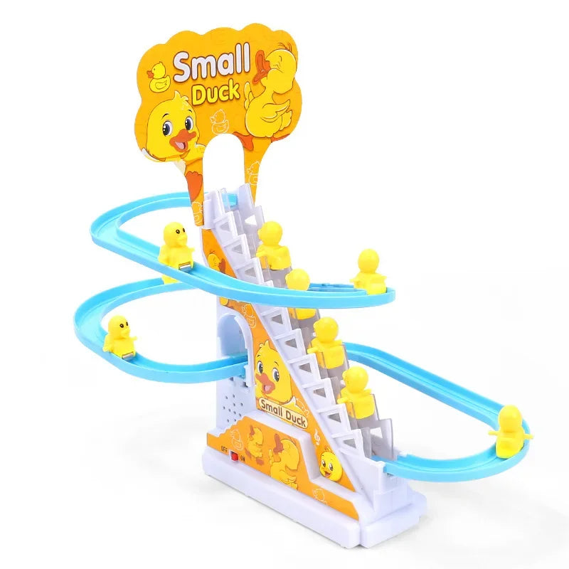 khilona-garden® Small Duck Climbing Stairs Toy,Electric Duck Roller Coaster Set