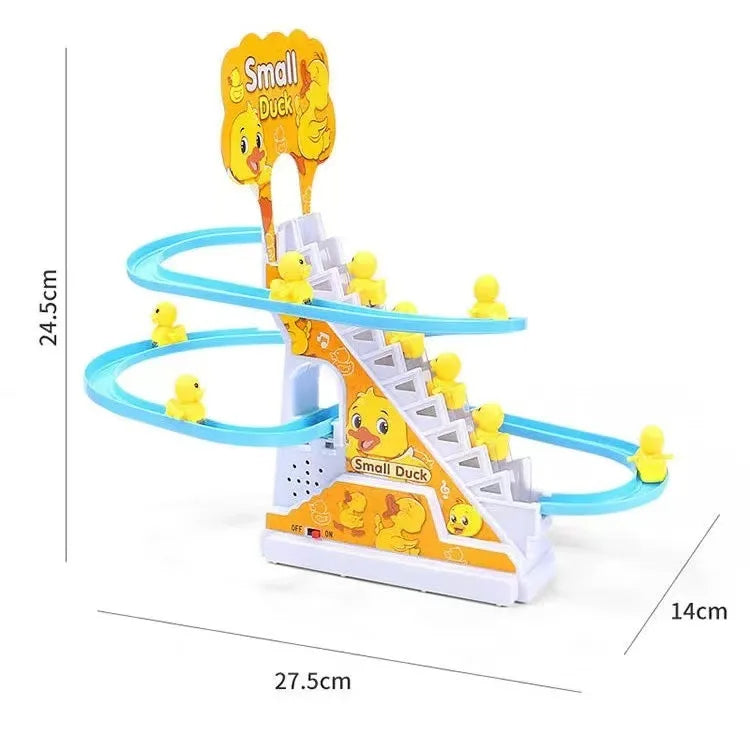 khilona-garden® Small Duck Climbing Stairs Toy,Electric Duck Roller Coaster Set