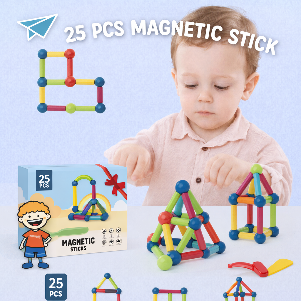 khilona-garden®  Magnetic 25 pcs  Building Blocks Set