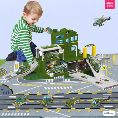khilona-garden® Military Parking Lot Building Set with Vehicles