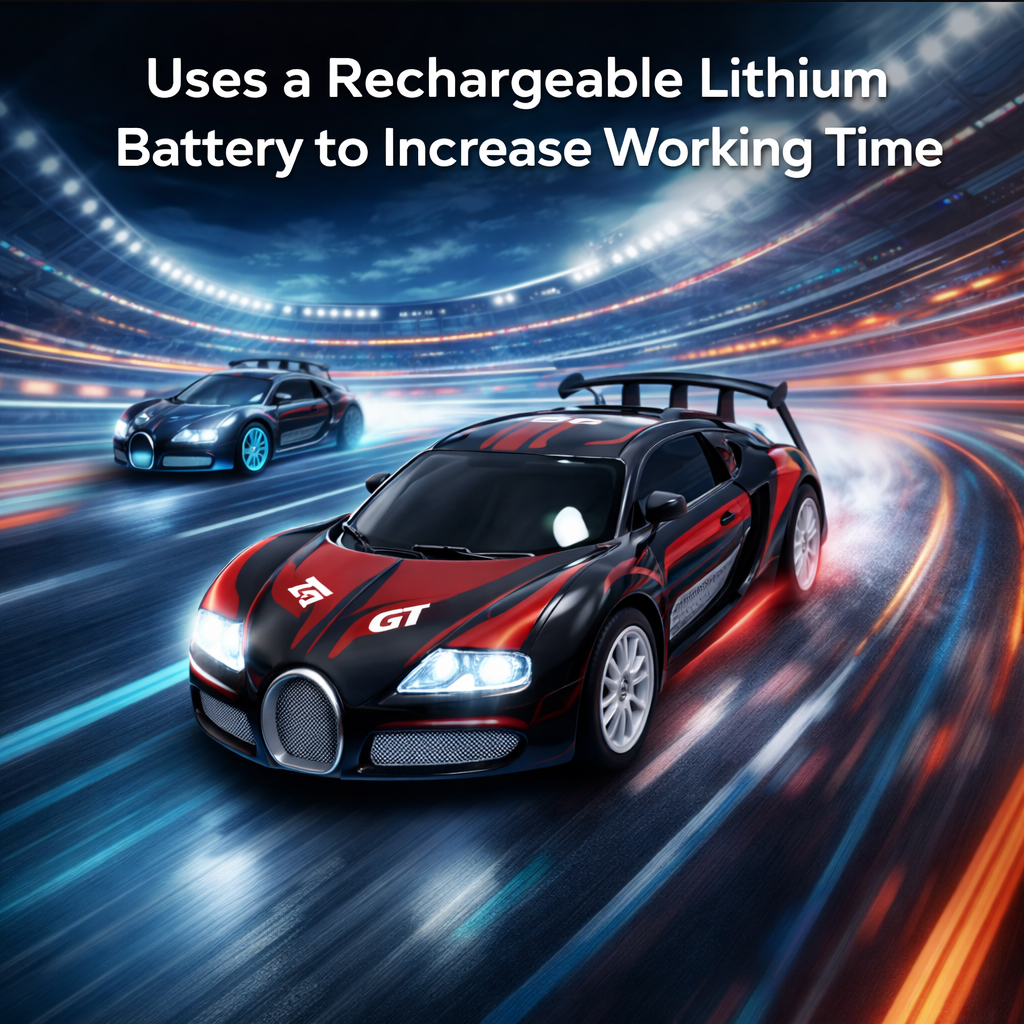 khilona-garden® Bugatti style spray rc car 1:18 scale