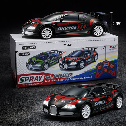 khilona-garden® Bugatti style spray rc car 1:18 scale
