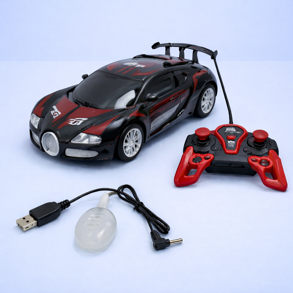 khilona-garden® Bugatti style spray rc car 1:18 scale