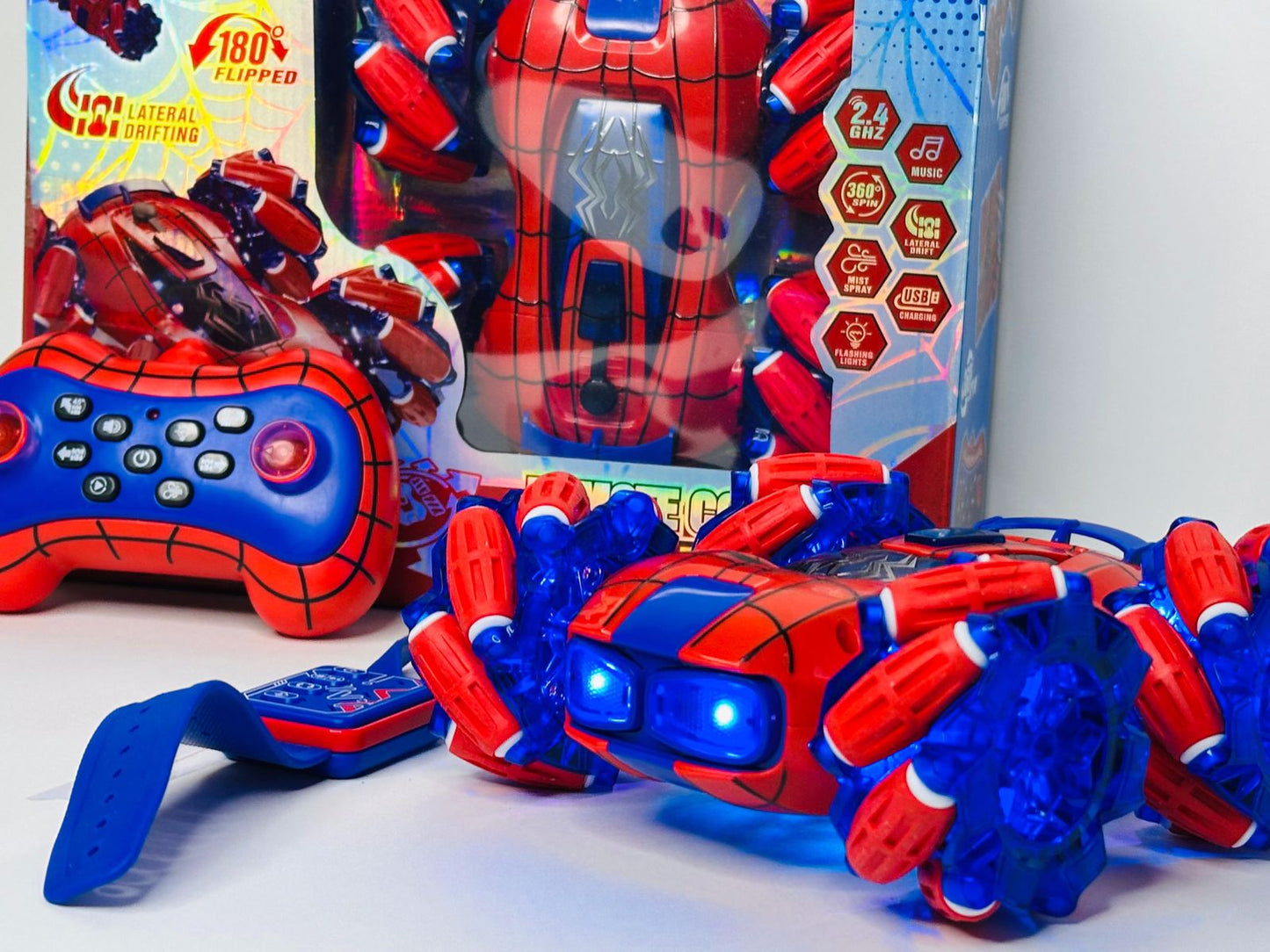 Khilona-garden® 360° & 180° RC Stunt Car with Remote and Hand Gesture Control