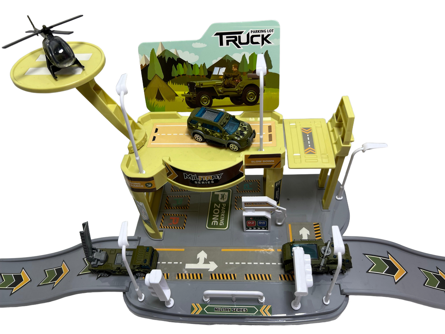 khilona-garden® Military Parking Lot Building Set with Vehicles