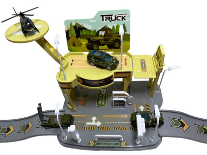 khilona-garden® Military Parking Lot Building Set with Vehicles