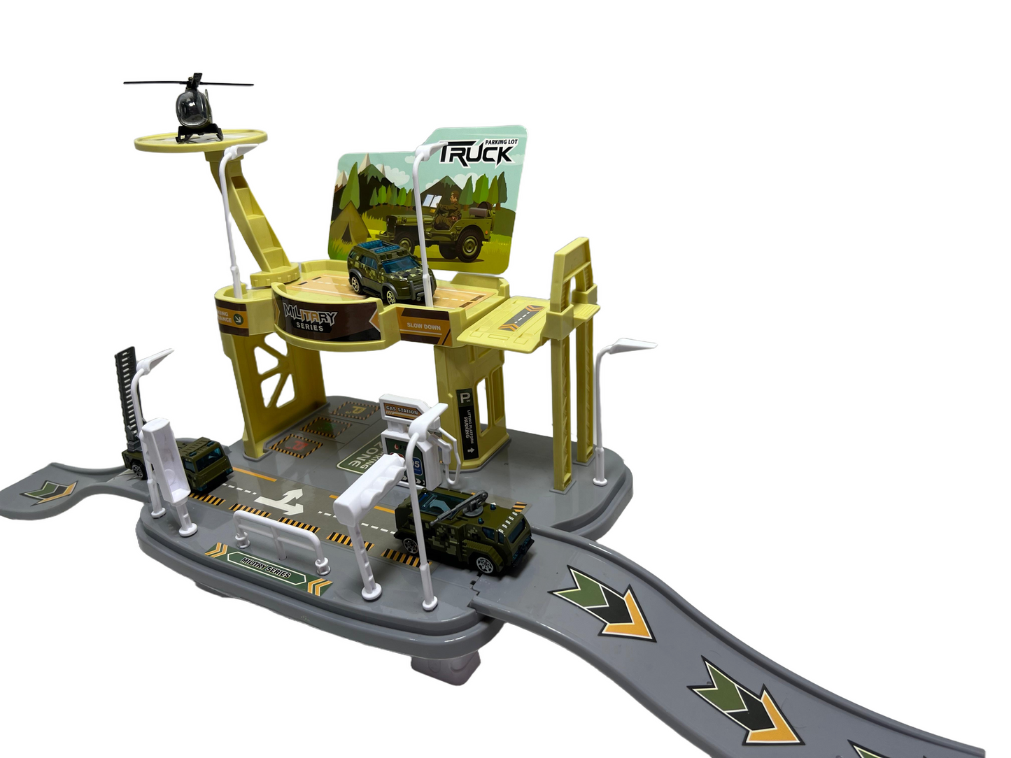 khilona-garden® Military Parking Lot Building Set with Vehicles