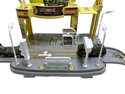 khilona-garden® Military Parking Lot Building Set with Vehicles