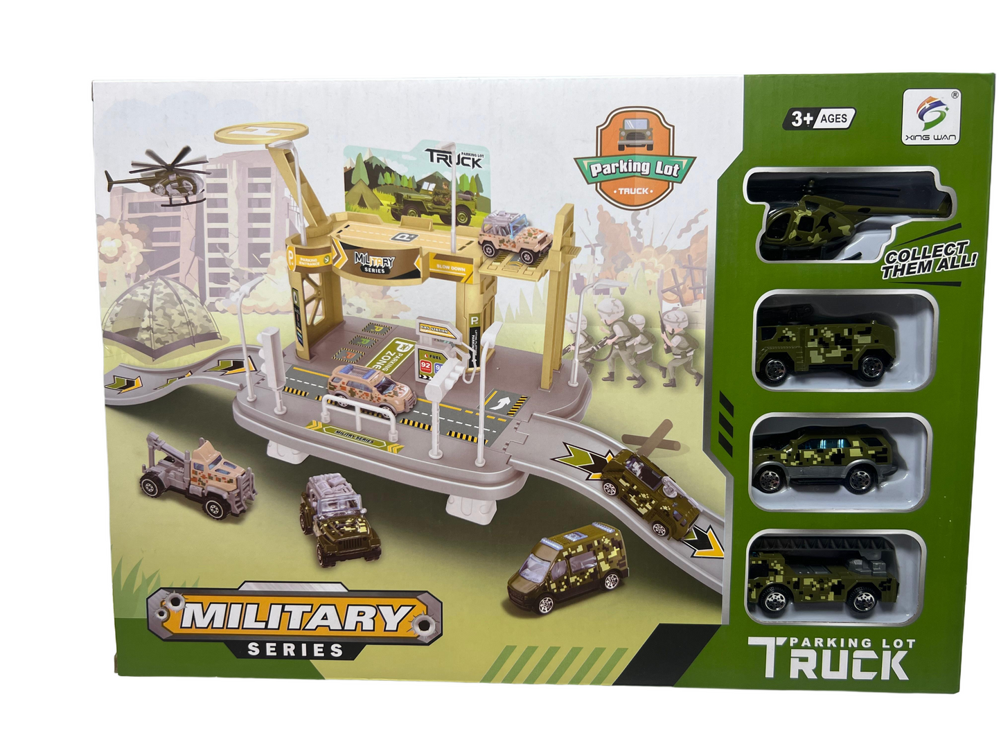 khilona-garden® Military Parking Lot Building Set with Vehicles