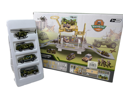 khilona-garden® Military Parking Lot Building Set with Vehicles