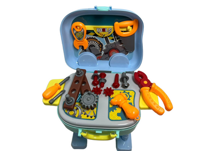 khilona-garden® 3 in 1 tool playset trolley suitcase workbench