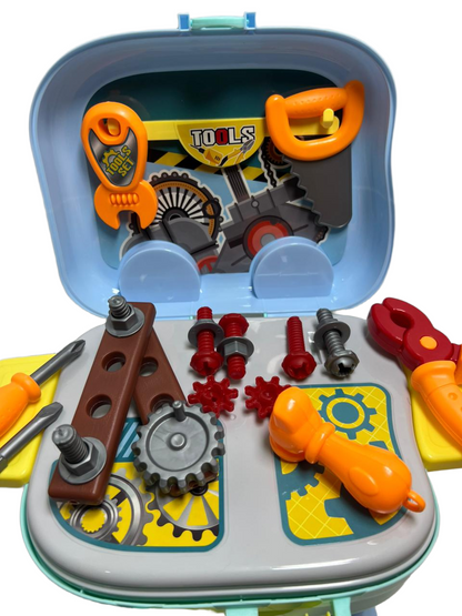 khilona-garden® 3 in 1 tool playset trolley suitcase workbench