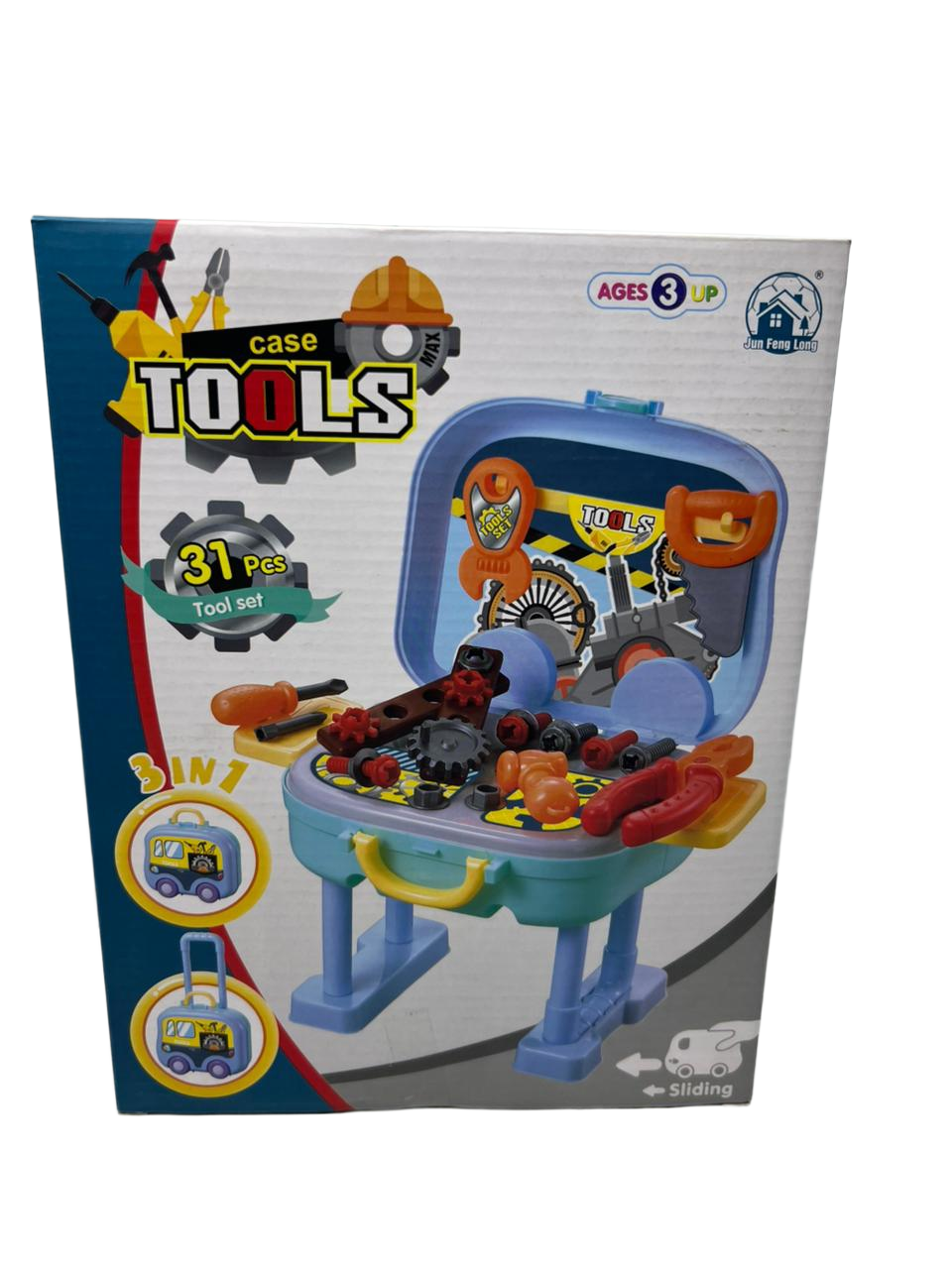 khilona-garden® 3 in 1 tool playset trolley suitcase workbench